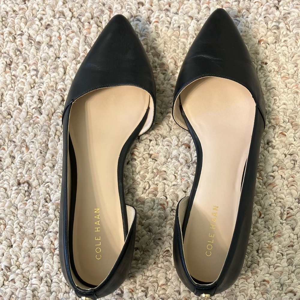 Cole Haan Bambra Skimmer ii black leather flats.